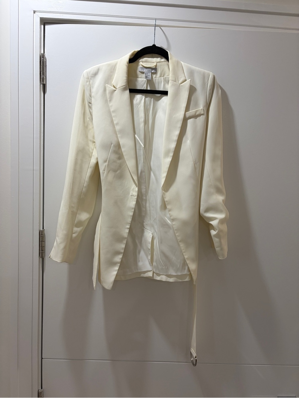 H&M Cream Longline Blazer Jacket